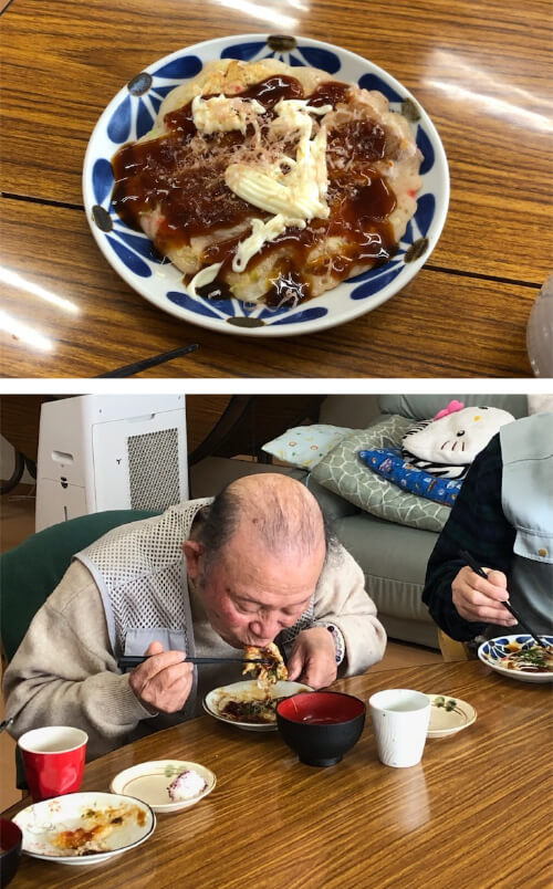 お好み焼きパーティーの様子